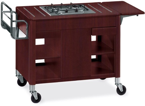 ETERNASOLID® Flambierwagen DRAGON - Wenge, 2 Brenner zusammen