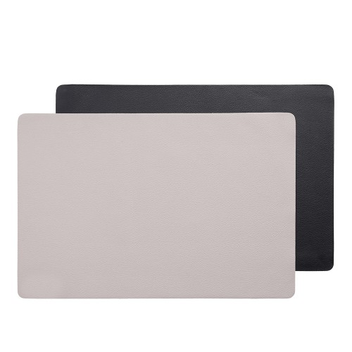 Platzset "two tone", Kunstleder, beige/schwarz / Maße: 45x30 cm