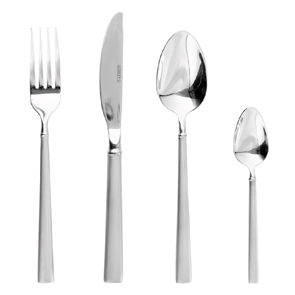 24-teiliges Besteck MARLENE geschmiedet, aus Edelstahl 18/10. Messer aus Klingenstahl, Griffe satiniert.