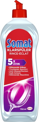 SOMAT Klarspüler 3 x GlanzAktiv, Inhalt: 750 ml, für die Spülmaschine.
