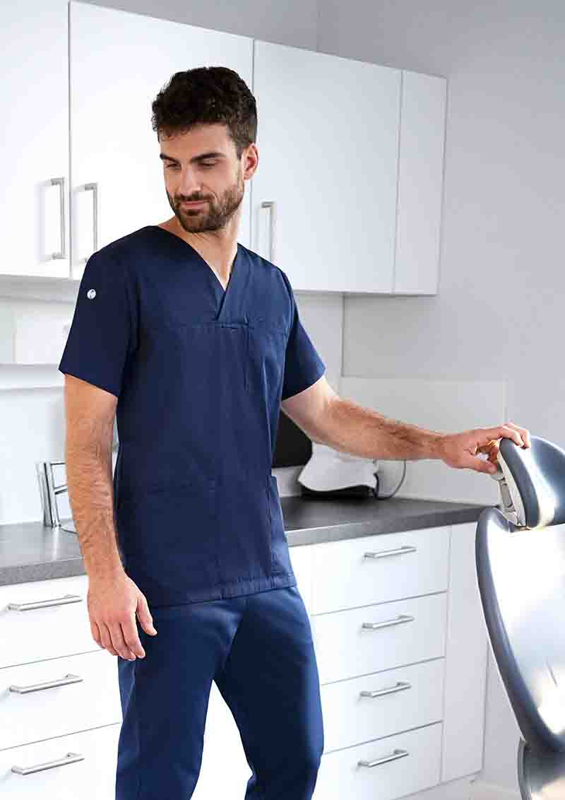 Kurzarm Herren-Schlupfkasack Essential, aus nachhaltigem Material , GR. XL , Farbe: marine , von Karlowsky