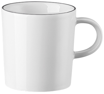 Cucina-Basic Colori Black (schwarze Linie) von Arzberg, Espresso-Obertasse, aus Porzellan
