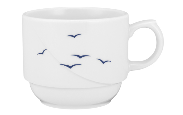 Seltmann Obere zur Milchkaffeetasse, Form: Laguna, Dekor: 33374 Blaue Möwen