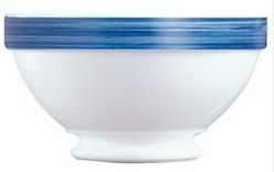 Suppenschale 0,51 l, stapelbar aus Opalglas Form BRUSH - Darkblue / dunkelblau von Arcoroc Arcoroc