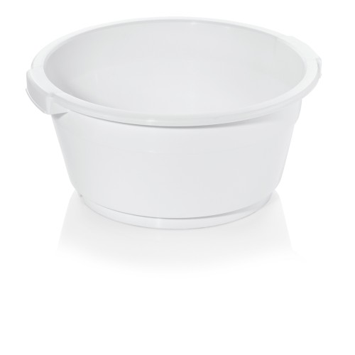 Schüssel, mit Griffmulden. Material: Polypropylen. Inhalt in Litern: 20. Maße: Höhe: 210 mm
