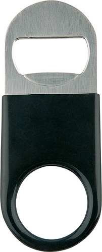 Kellner-Flaschenöffner 11 x 4 cm Edelstahl, mit Gummierung spülmaschinengeeignet Farbe: Schwarz