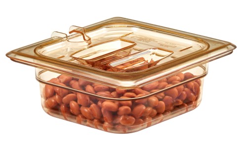 H-PAN™ Hitzebeständige GN-Behälter Deckel mit Kerbe und Griff GN 1/6 von Cambro