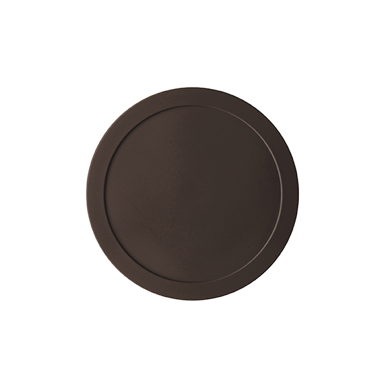 Kunststoffdeckel rund 12,8 cm - braun - Form: System. Hersteller: Eschenbach. "Made in Germany".