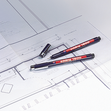 edding Fineliner 1800 profipen 0,35mm rot