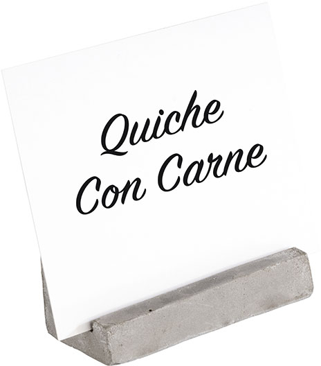 Kartenhalter, 2er Set 8 x 3,5 cm, H: 6 cm Beton inklusive 30 Beschriftungskarten 10 x 8 cm (15x weiß und 15x schwarz) nicht