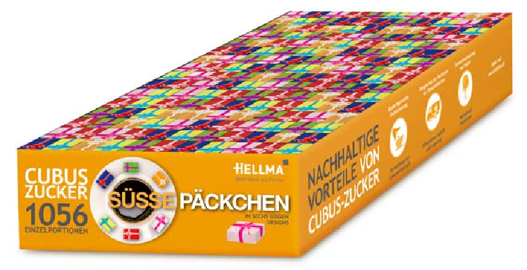 CUBUS Zucker Süße Päckchen Inhalt: 1.056 Stück á 2,5 g Sechs süße Designs