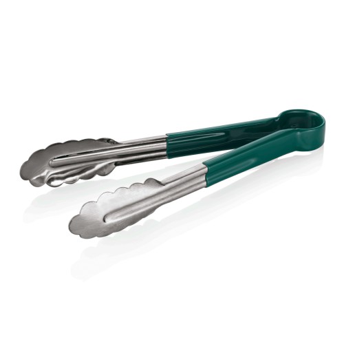 HACCP Universalzange, Material: Chromnickelstahl, Kunststoff. Serie: Tongs 1546 HACCP. Farbe: grün. Maße: Länge: 230 mm
