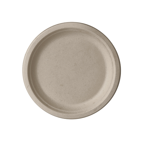 PAPSTAR 50 Teller, Zuckerrohr "pure" ungeteilt Ø 15 cm · 2 cm natur