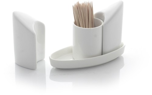 HENDI Menage Set - 125x54x(H)90 mm - Pfeffer, Salz  Zahnstocher -