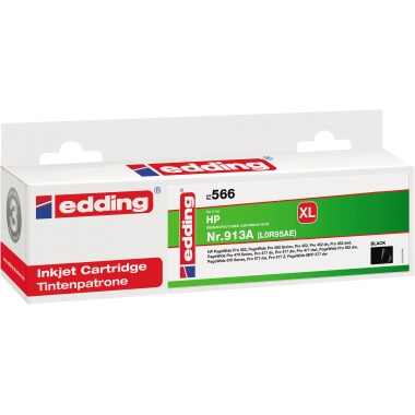 edding Tintenpatrone HP 913A EDD-566 ca. 3.800 Seiten kein Originalzubehör schwarz 73ml