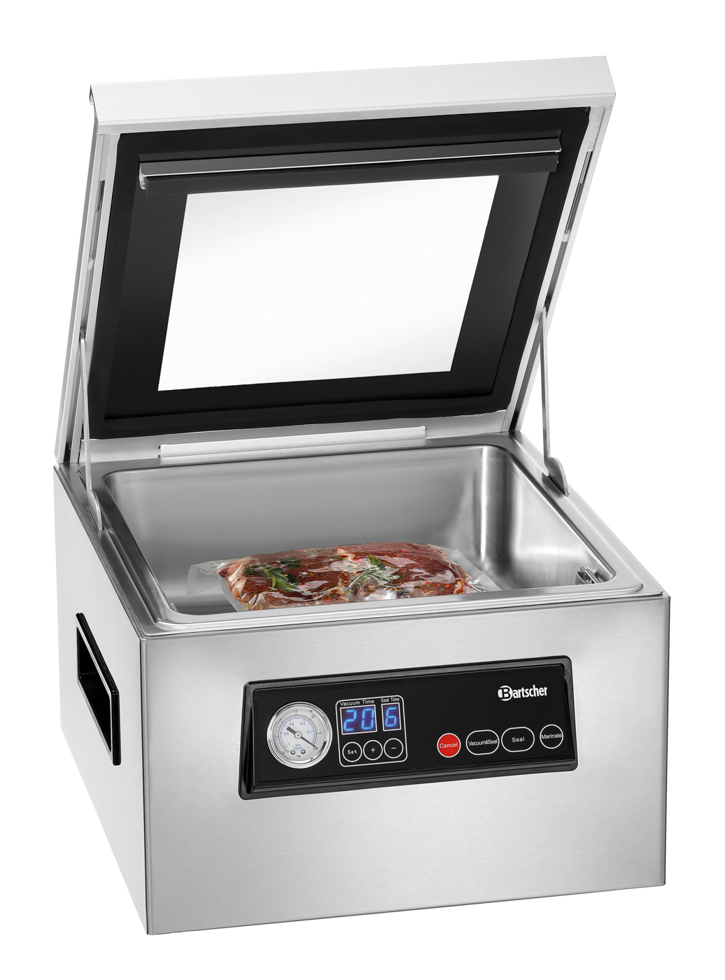 Bartscher Vakuumiergerät K 300/60L |Vakuumkontrolle: Zeitgesteuert | Maße: 37,5 x 44x 27,1 cm. Gewicht: 15,1 kg