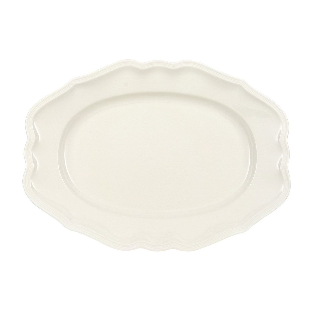 Villeroy und Boch Platte oval - Maße: 36,5 x 36,5 x 3,8 cm / Ser.: Manoir