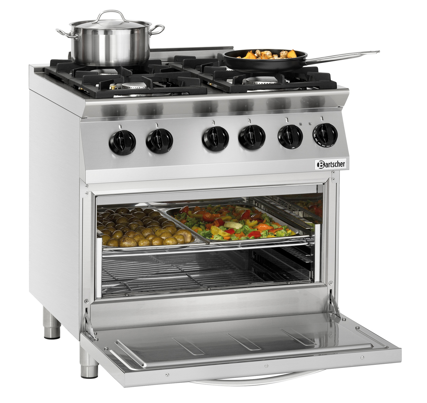 Bartscher Gasherd MFG 7341 | Pilotflamme: Ja |Maße: 80 x 73 x 91,0 cm. Gewicht: 108,4 kg