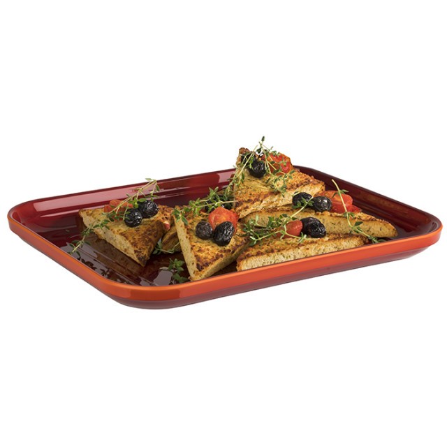 APS GN 1/2 Tablett -EMMA-, 32,5 x 26,5 cm, H: 3 cm, Melamin, rot