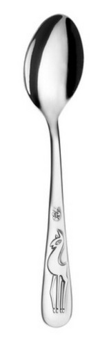 TIERE Kinderlöffel Chromstahl, mattiert Länge: 15 cm