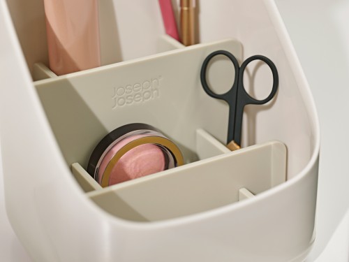Joseph Joseph Viva Standspiegel mit Kosmetik-Organizer - Shell
