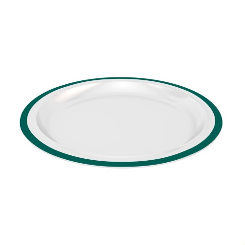 Ornamin Teller flach 504, Ø26cm Rand petrol