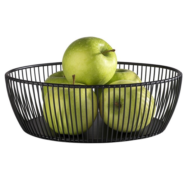 APS Korb -SVART-, 24 x 19 cm, H: 8 cm, Metall, schwarz