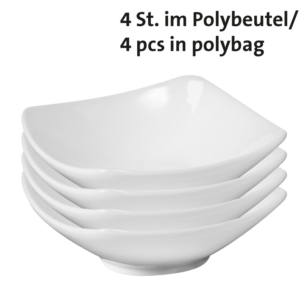 4 Keramikschälchen »Tapas + Friends«, quadratisch, 7,4 x 7,4 x 2,5 cm