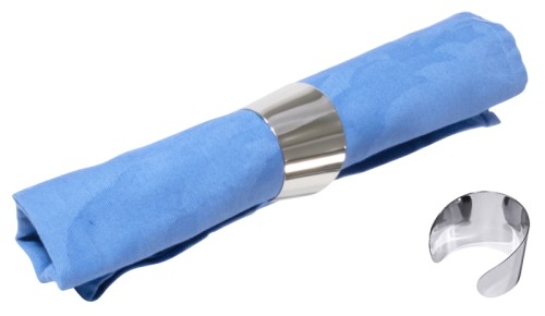 Serviettenring aus Edelstahl, hochglänzend, dezent zeitlose Form Größe: 5 cm x 4 cm x 4 cm