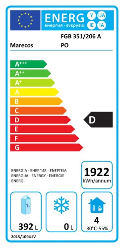 SARO Backbarcooler mit 3 Türen, Modell FGB 351-206 A PO Made in Europe - Material: (Gehäuse und Innenraum) Edelstahl - 3 Türen,