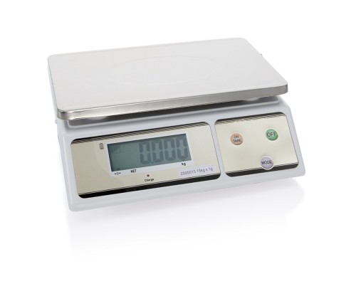 Digitale Waage. Wiegeplatte 28 x 19,5 cm. Wiegebereich bis 15 kg, Unterteilung bis 15 kg