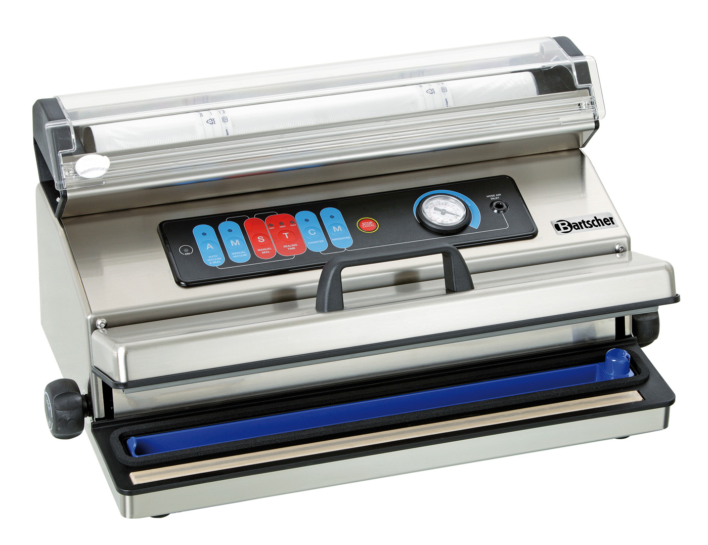 Bartscher Vakuumierer 400M | Vakuumkontrolle:Elektronisch | Maße: 55 x 32,5 x 27,0 cm. Gewicht:12,5 kg