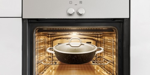 Tiefe Bratpfanne PRESIDENT Stone mit Deckel ø 28 cm