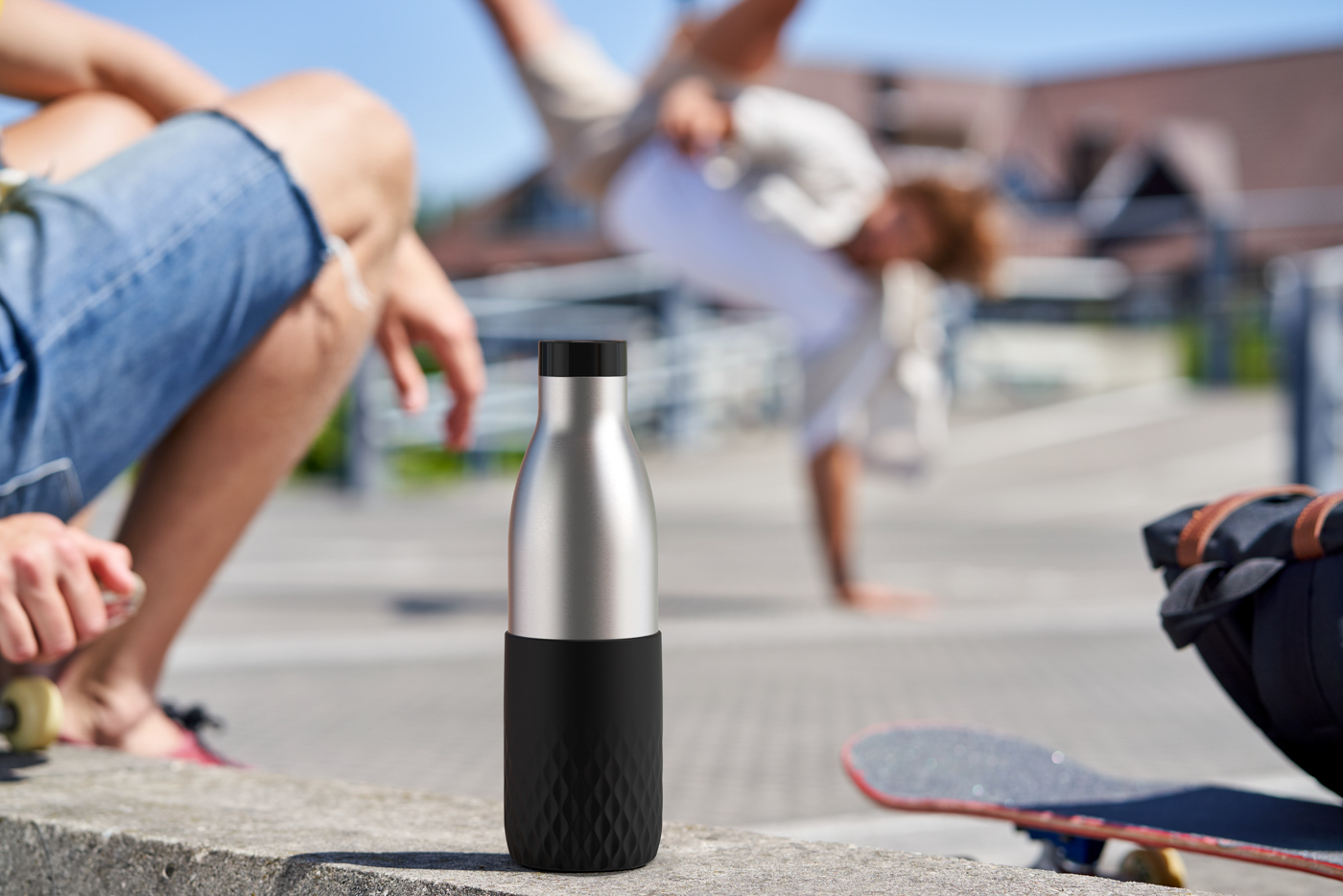 EMSA BLUDROP SLEEVE Isoliertrinkflasche, Schwarz 0,7L