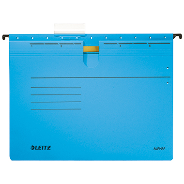 Leitz Hängehefter ALPHA® DIN A4 275g/m² Pendareckarton, recycelt blau 5 St./Pack., Verwendung für Hängeregistratur:
