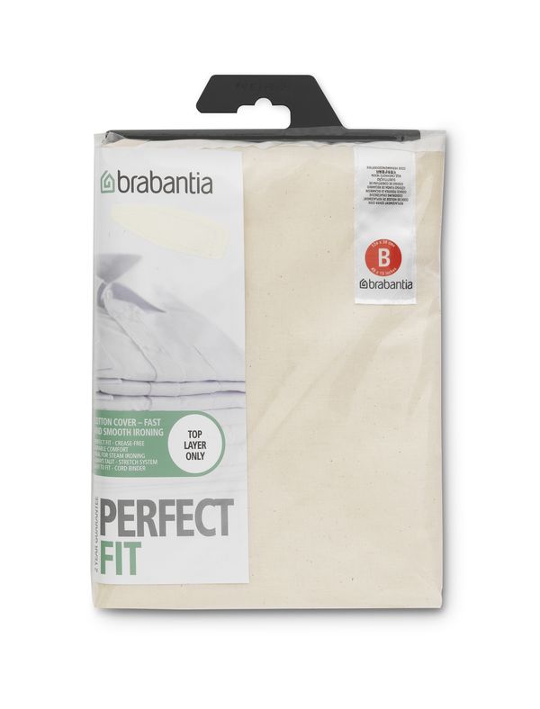 Brabantia Bügeltischbezug Gr.B 124x38 cm, Baumwollbezug mit 2mm Schaumstoff