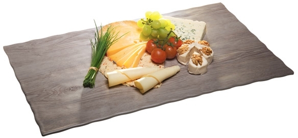 GN 1/1 Tablett -DRIFTWOOD- 53 x 32,5 cm, H: 1,5 cm Melamin, Holzoptik mit Antirutsch-Füßchen spülmaschinengeeignet stapelbar