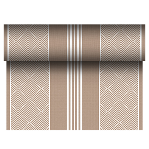 Tischläufer, stoffähnlich, PV-Tissue Mix "ROYAL Collection" 24 m x 40 cm braun "Elegance" von PAPSTAR