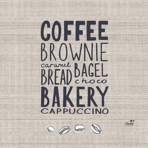 DUNI Zelltuchservietten 33 x 33 cm, 1/4 Falz, Bakery, 3-lagig