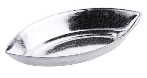 Petits-Fours (Schiffchenform) aus Weißblech Größe: 6,5 cm, Höhe: 1 cm