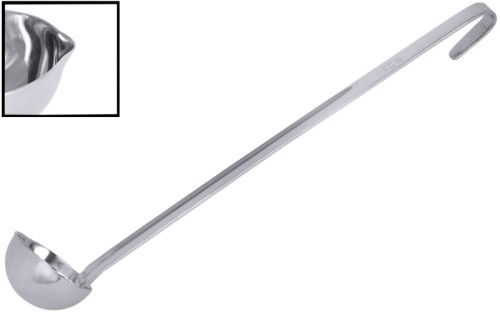 Servier- / Milchkelle, fugenlos aus Edelstahl 18/10, hochglänzend, mit zwei Ausgussschnaupen, schwere Qualität Volumen: 0,02