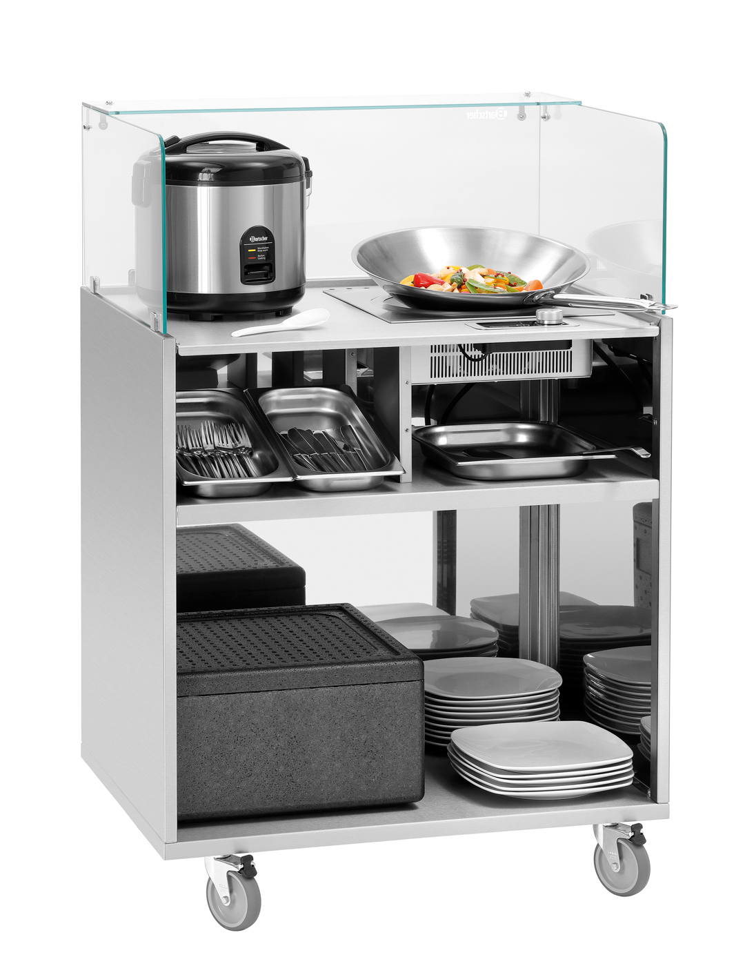 Bartscher Einlegeboden M5 Snackpoint 200 | TiefeStellfläche: 575 mm | Maße: 75,5 x 57,8 x 1,5 cm.Gewicht: 3,5 kg