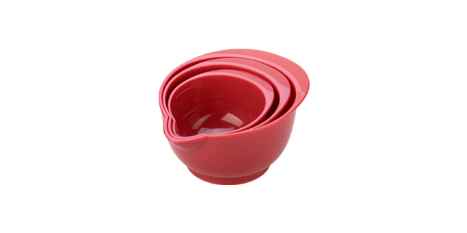 Schalen aus Kunststoff DELÍCIA, Set 3 St., rot Kunststoff Spülmaschinenfest