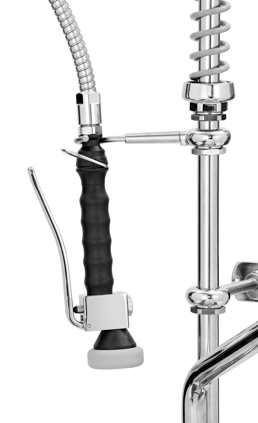 Bartscher Zweigriffmischer 40L-1802B | Durchflussbei 3 bar: Auslaufmenge: 16 L / Min.,Strahlregler: 40 L / Min.| 51,5 x 41,5 x 1220