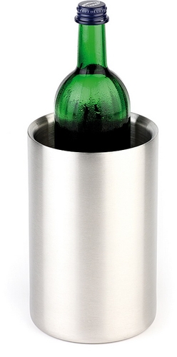 Flaschenkühler außen Ø 12 cm, H: 20 cm Edelstahl, matt poliert innen Ø 10 cm, doppelwandig spülmaschinengeeignet