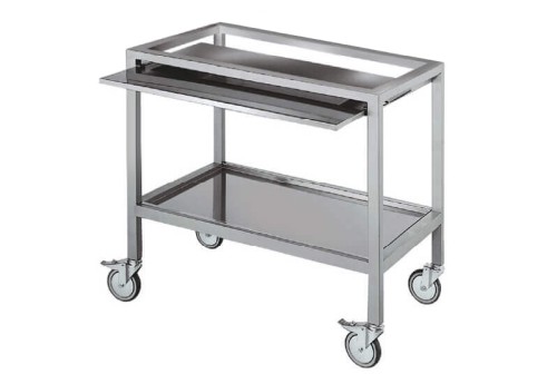 SARO Untergestell Modell PTB-4 für Drehschwenkgrill BA-4E Made in Europe - Material: Edelstahl - Mit herausziehbarer Schublade