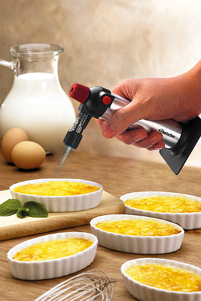 Bartscher Flambierbrenner 1300FG | Nicht imLieferumfang enthalten: Befüllung | Maße: 9,5 x 7x 16,5 cm. Gewicht: 0,15 kg