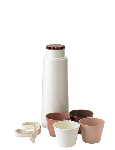 PICNIC Isolierflasche mit 4 Tassen 1 l. blossom, Maße: 250 x 250 x 55 mm