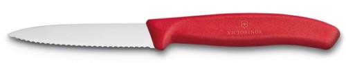 Victorinox Gemüsemesser SwissClassic, Wellenschliff, 8 cm, rot