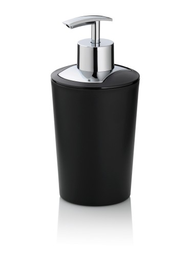 KELA Seifenspender Marta Kunststoff schwarz 17,0cm 8,0cmØ 350,0ml